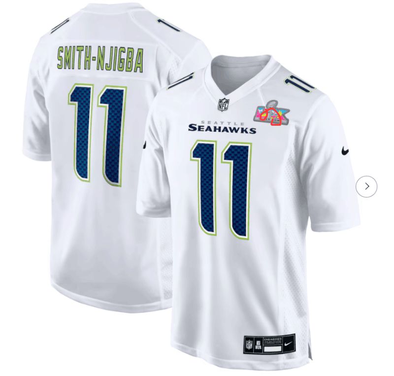 Men 2026 Seattle Seahawks #11 Smith-Njigba White Nike Limited NFL Jersey 013->toronto blue jays->MLB Jersey
